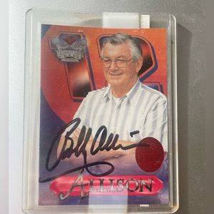 Bobby Allison Signed Card 1996 Wheels Racing #36